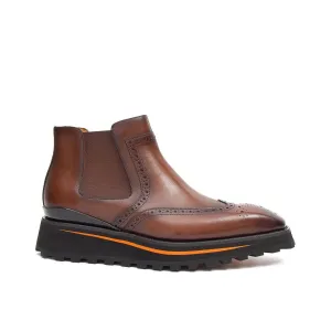 Brogue Thick-Soled Chelsea Boot 2891