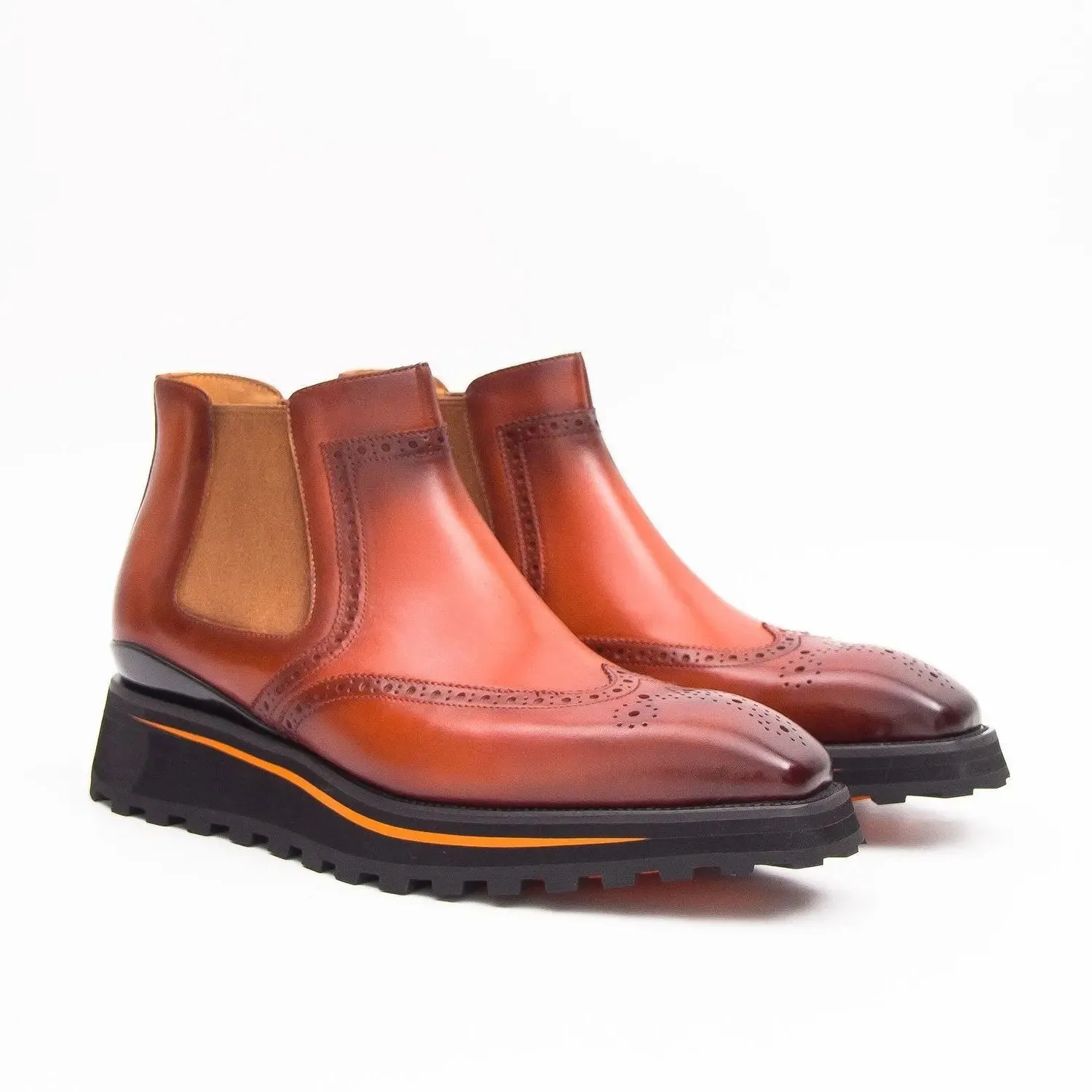 Brogue Thick-Soled Chelsea Boot 2891