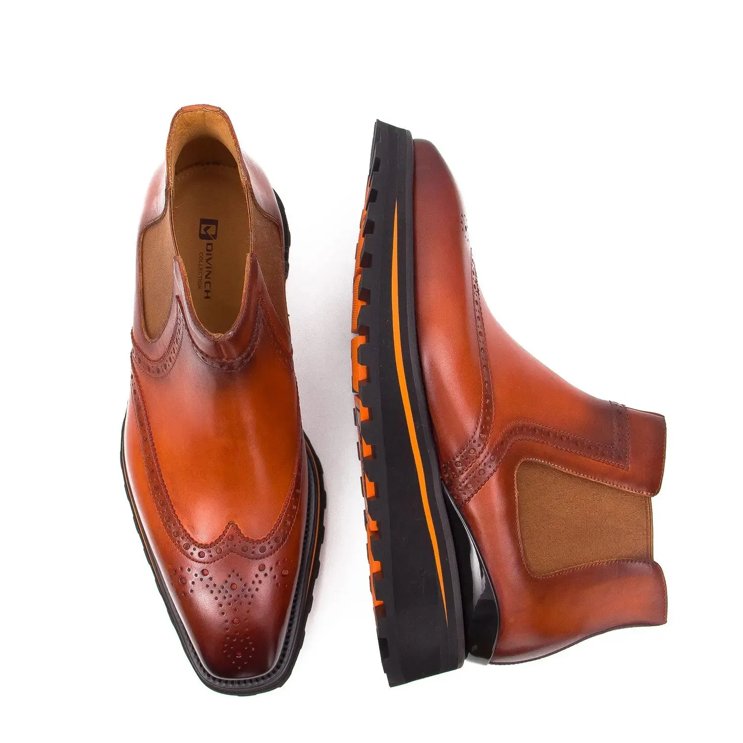 Brogue Thick-Soled Chelsea Boot 2891