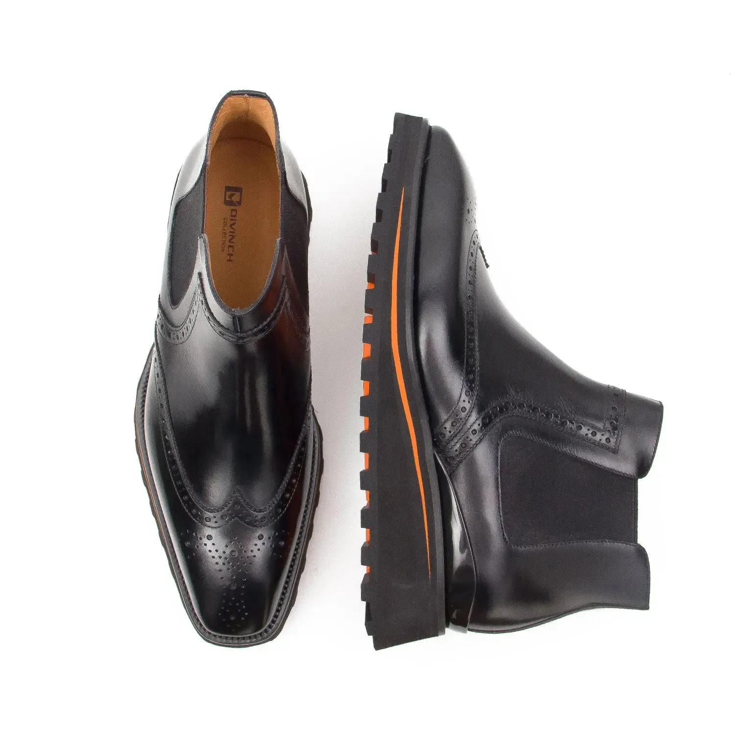 Brogue Thick-Soled Chelsea Boot 2891