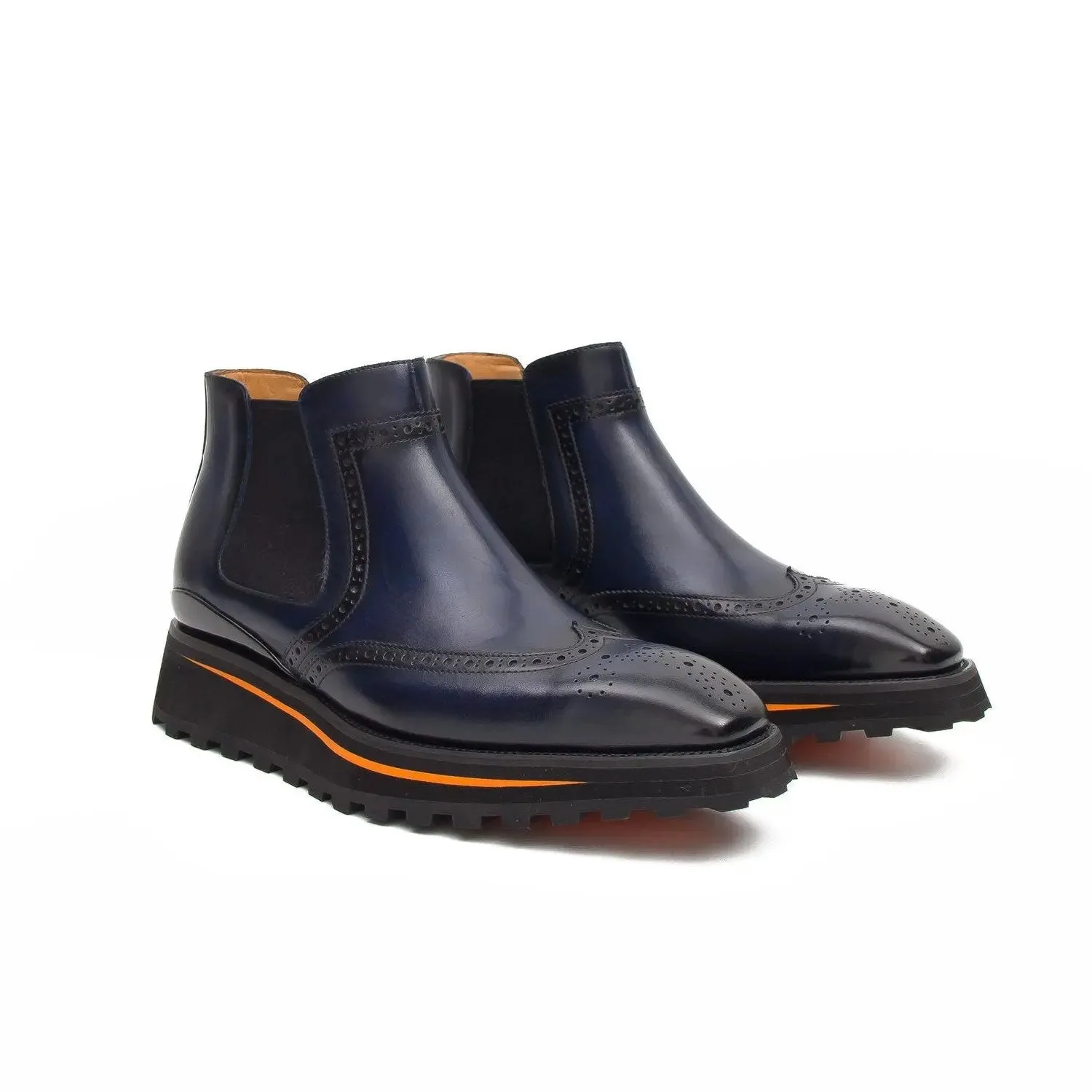 Brogue Thick-Soled Chelsea Boot 2891