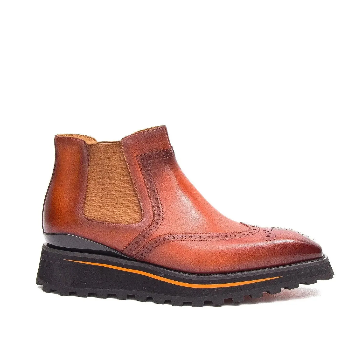 Brogue Thick-Soled Chelsea Boot 2891