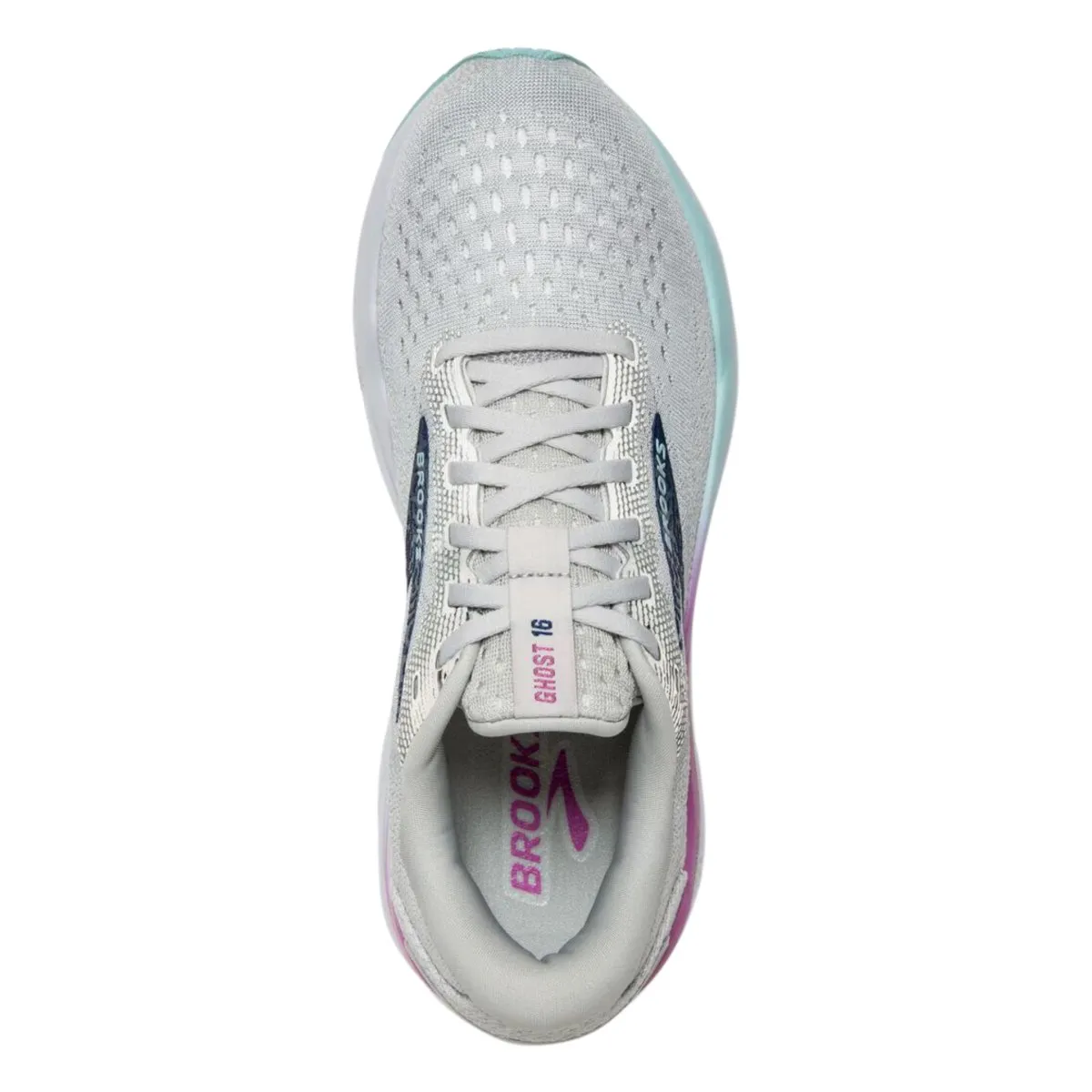 Brooks Women's Ghost 16 White/Grey/Estate Blue