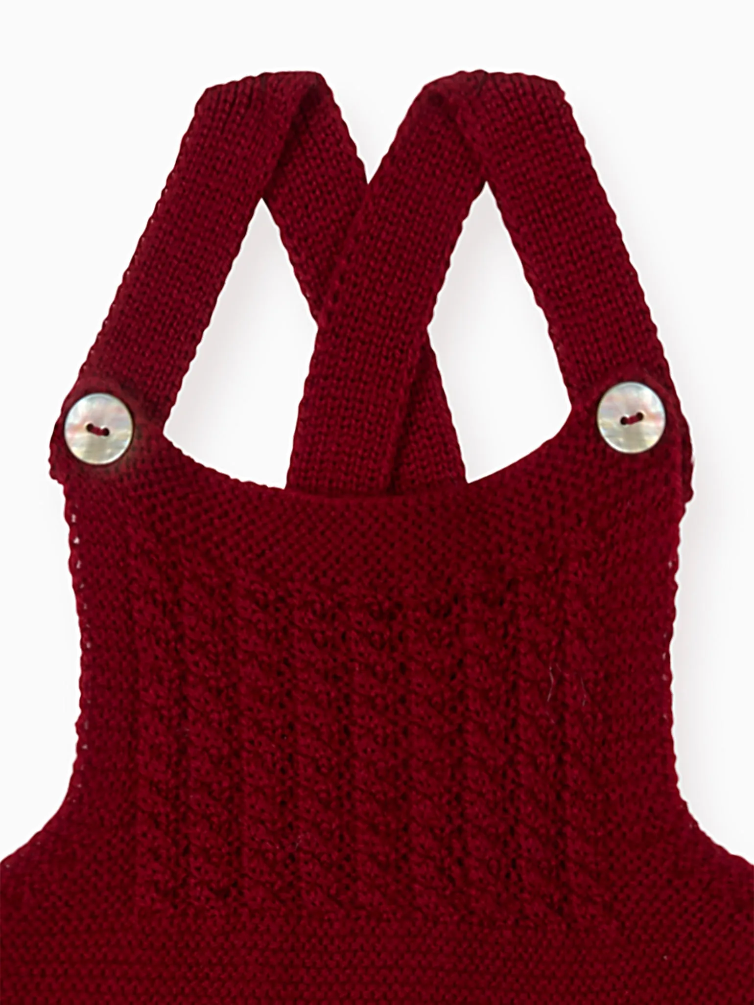 Burgundy Rubino Merino Baby Knitted Dungarees