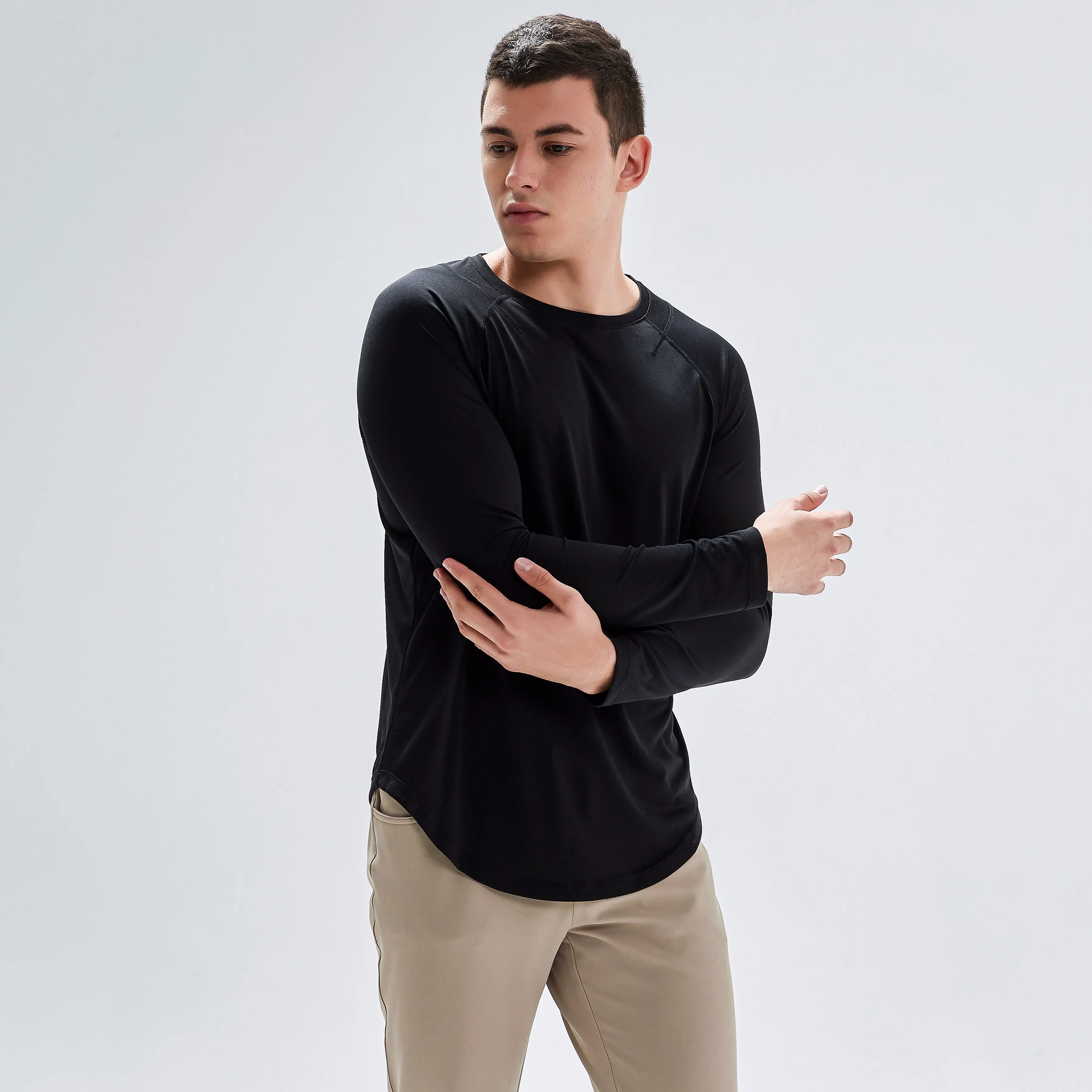 Burke Long Sleeve Training Top in Black