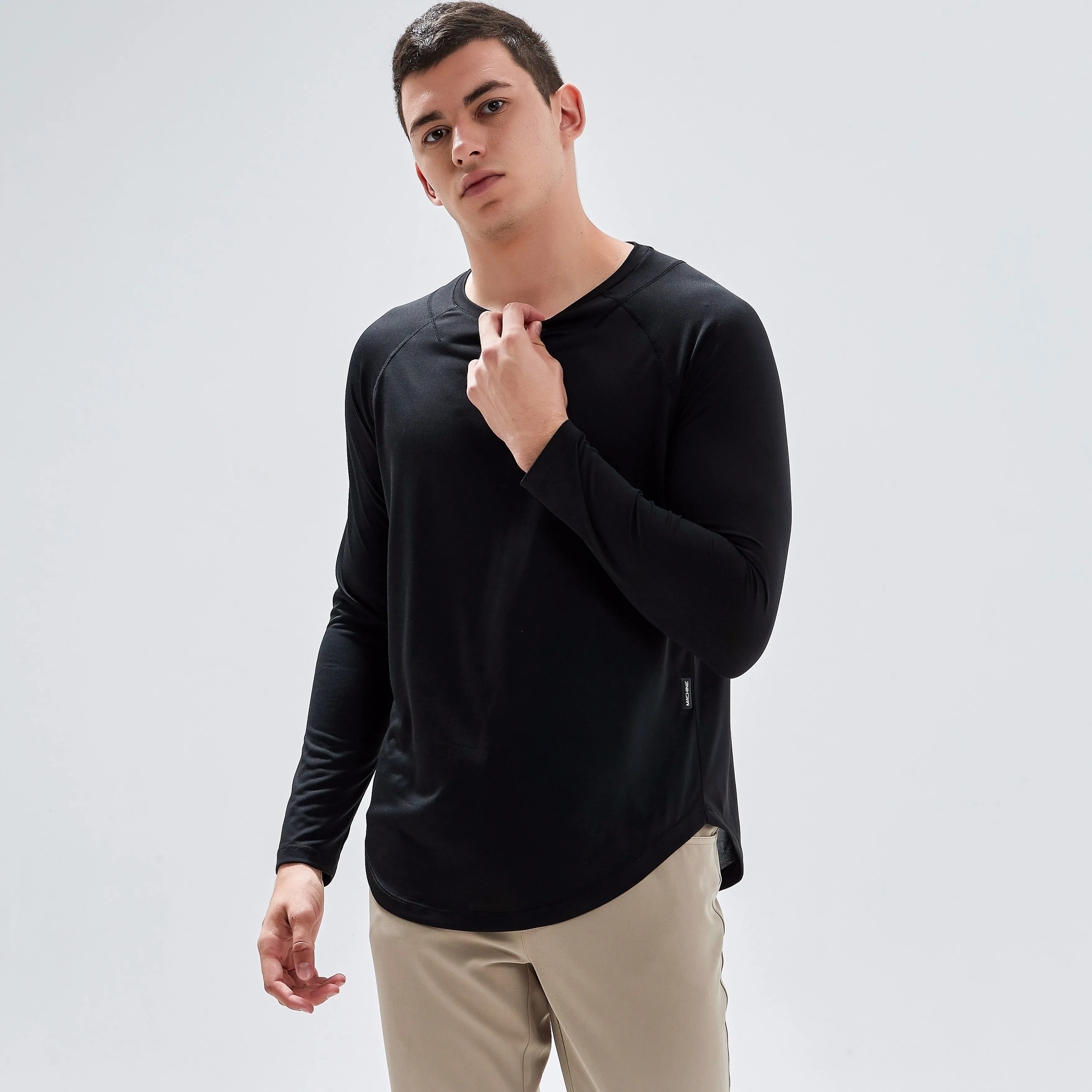 Burke Long Sleeve Training Top in Black