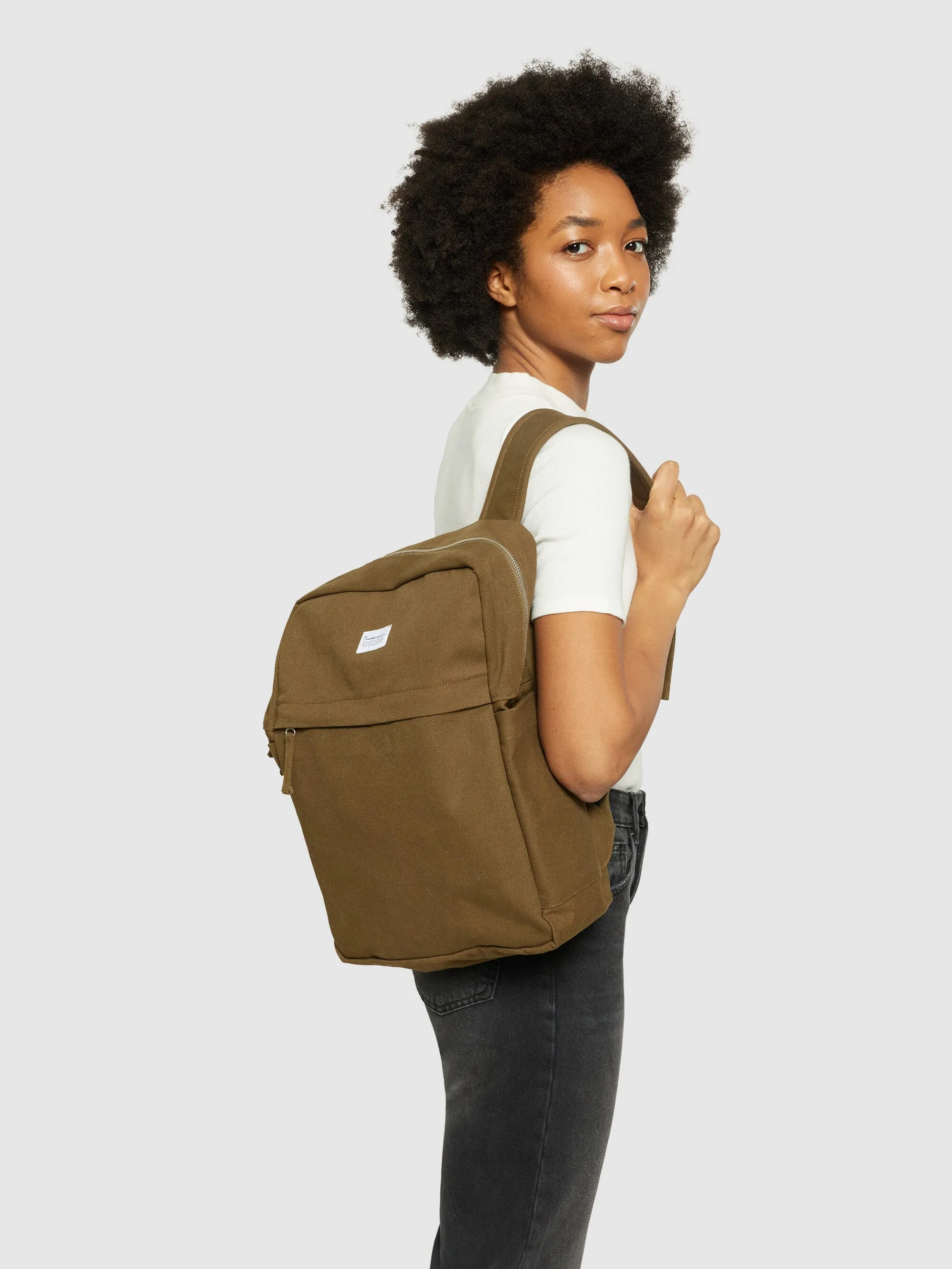 Canvas backpack 30L - GOTS/Vegan - Dark Olive