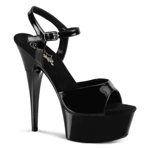 CAPTIVA-609 Black Patent Platform Sexy High Heels