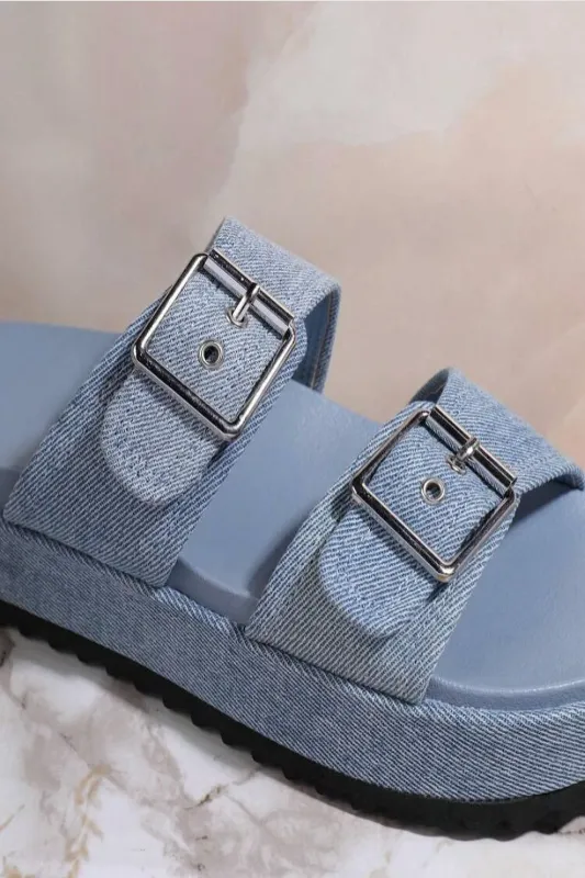 Casual Double Buckle Strap Sandal