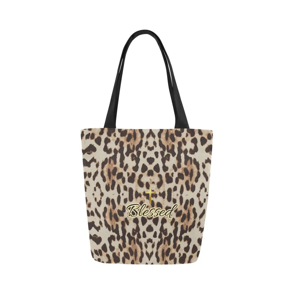 Cheetah Blessed Canvas Tote Bag