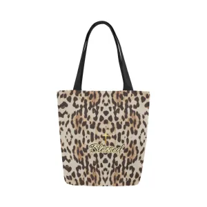 Cheetah Blessed Canvas Tote Bag