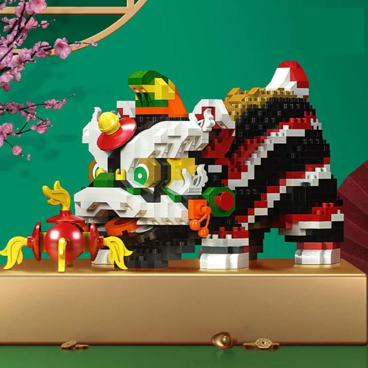 Chinese Lunar New Year Lion Dance Nano Building Block Sets | NEW