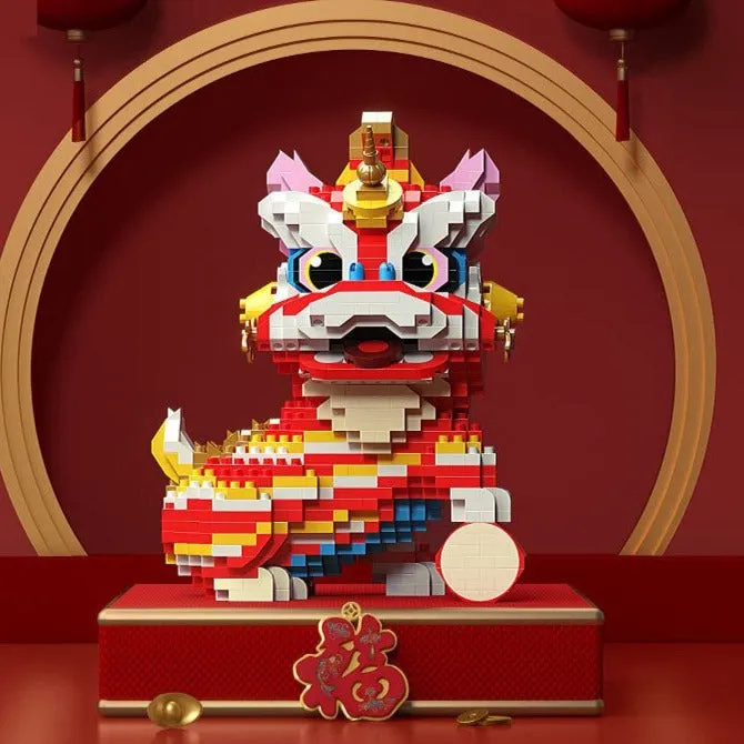 Chinese Lunar New Year Lion Dance Nano Building Block Sets | NEW