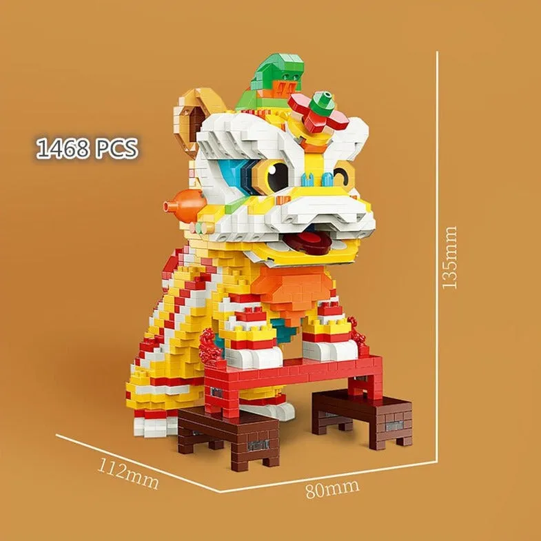 Chinese Lunar New Year Lion Dance Nano Building Block Sets | NEW