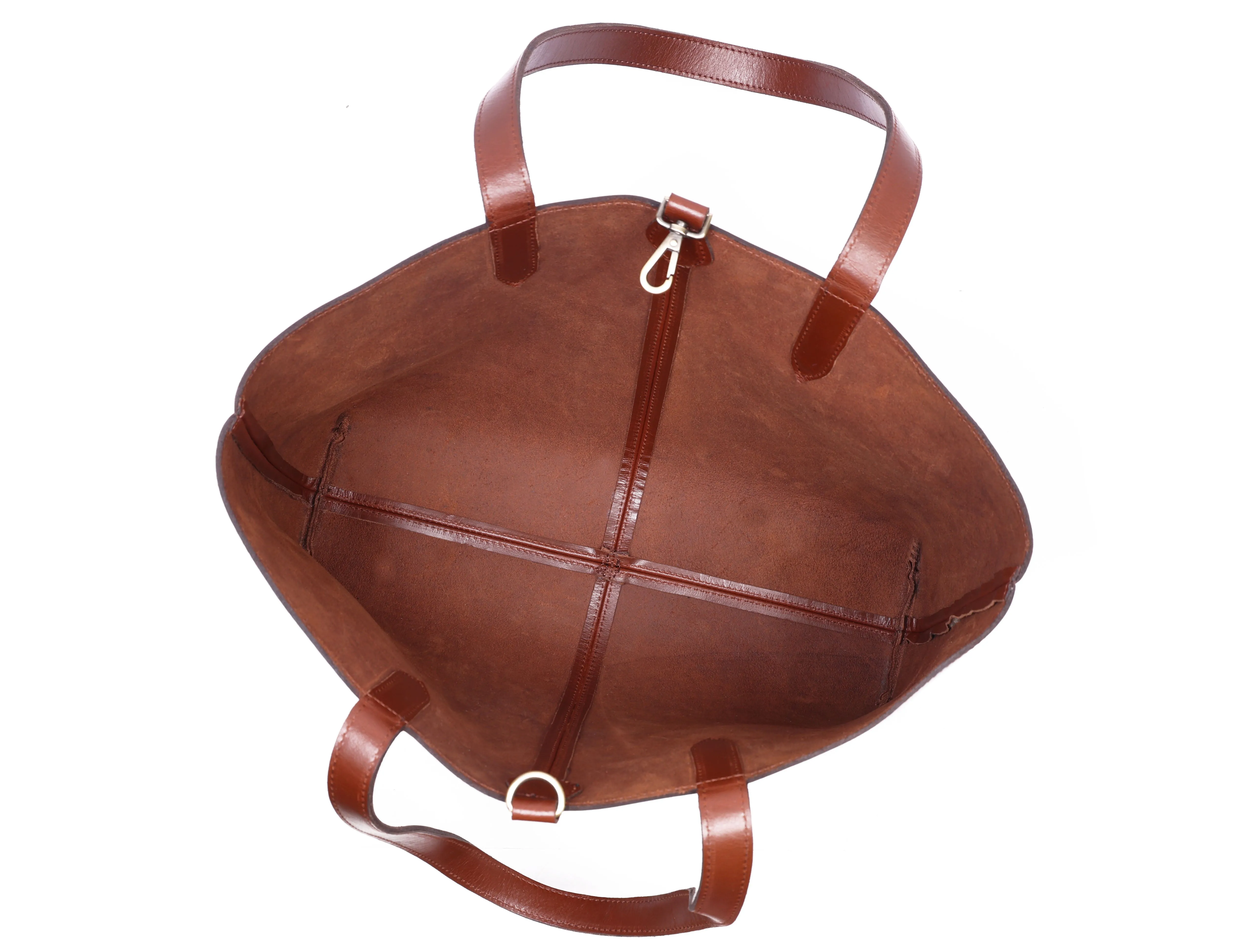 Classic Brown Leather Tote Bag - Elegance Meets Functionality.  Art: BG-1750