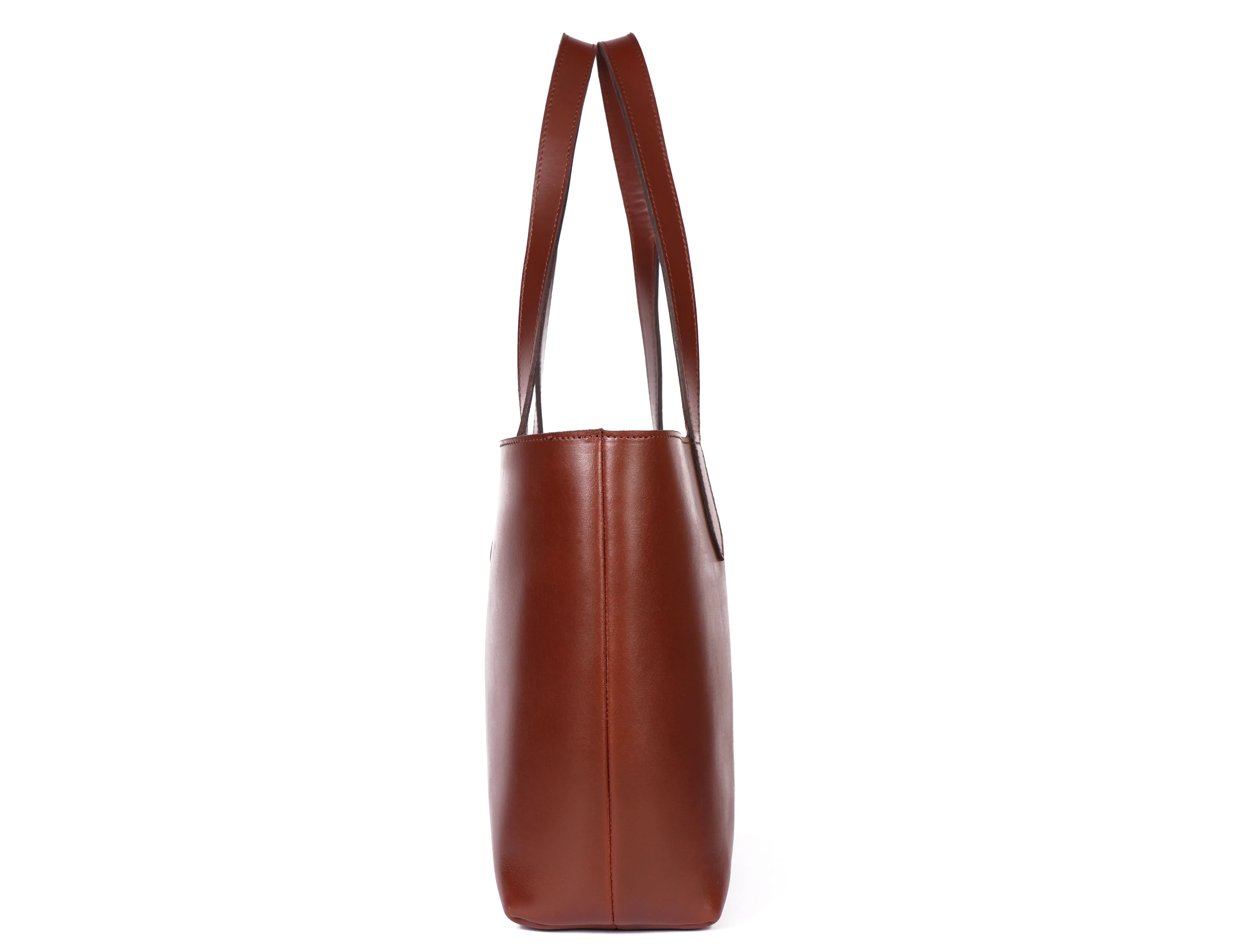 Classic Brown Leather Tote Bag - Elegance Meets Functionality.  Art: BG-1750