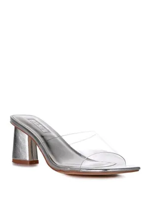 Clear Flirt Clear Strap Slip On Heels