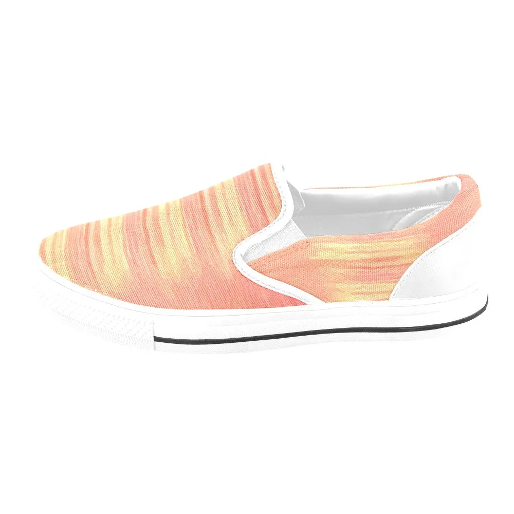 Coral Sunshine Slip-on Canvas Women's Shoes