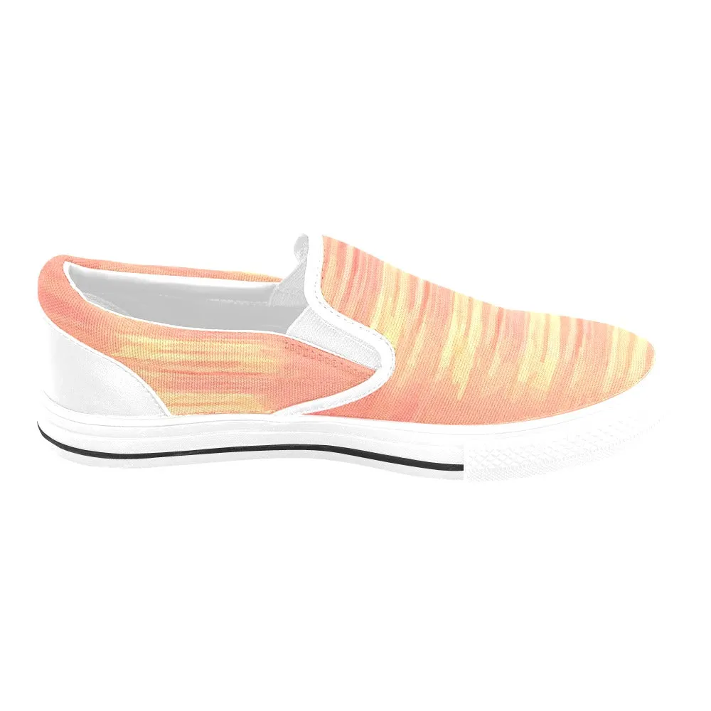 Coral Sunshine Slip-on Canvas Women's Shoes