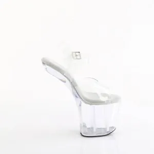 CRAZE-808 Clear Ankle Heelless High Heel