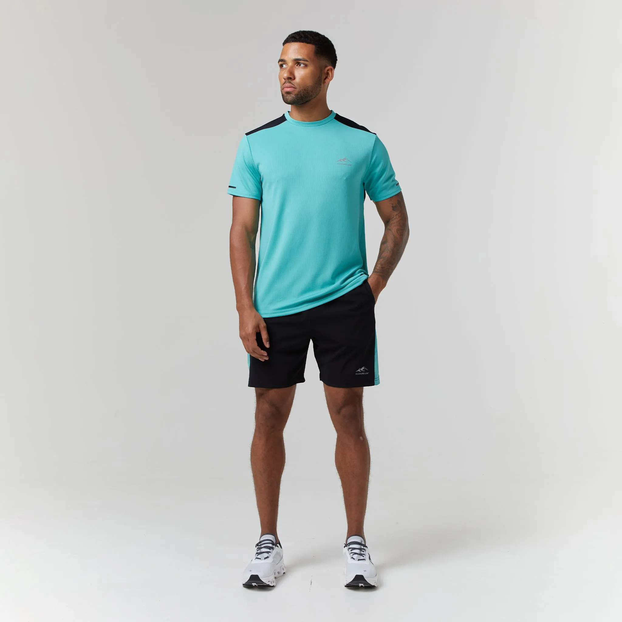 Cut & Sew Training Twinset | Teal/Black