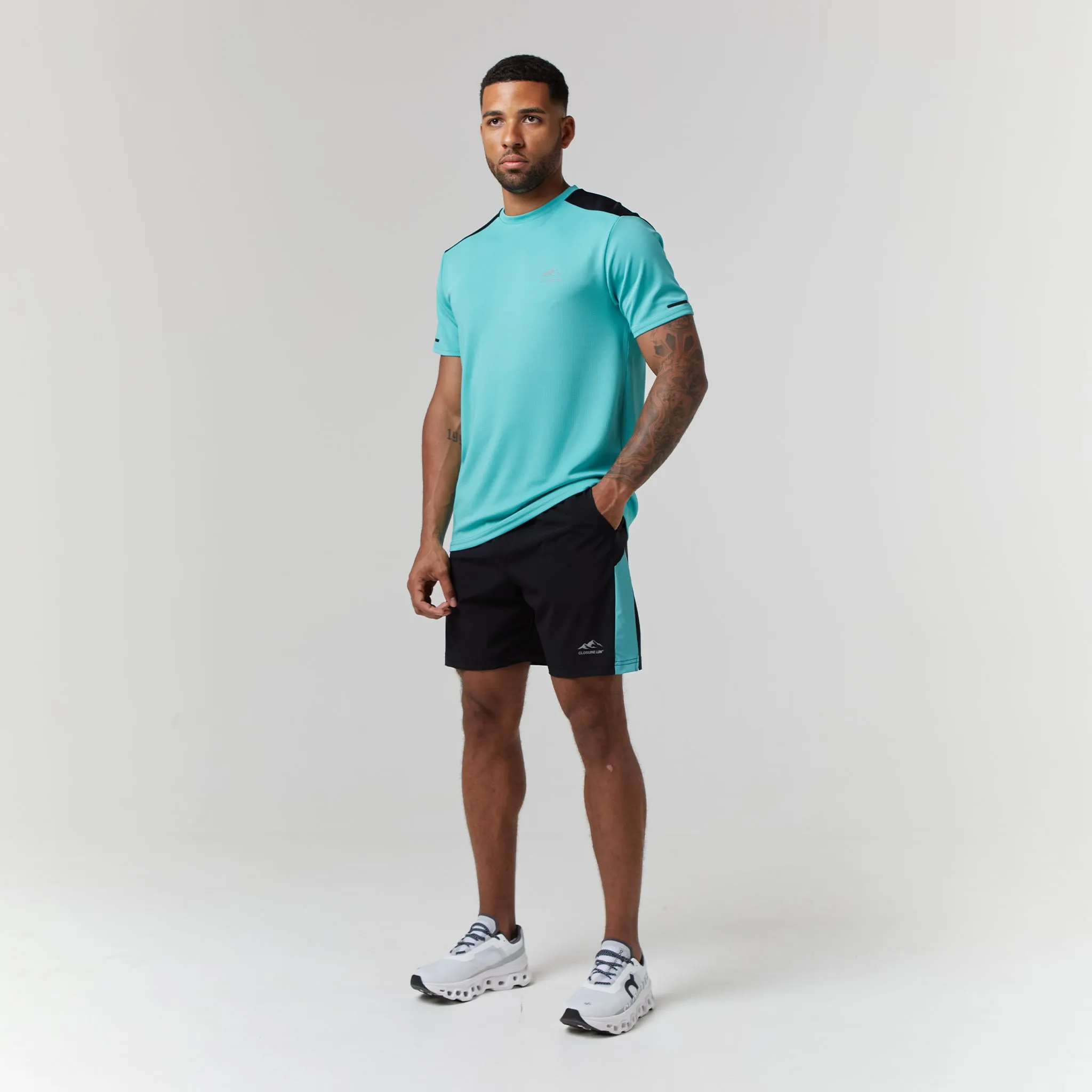 Cut & Sew Training Twinset | Teal/Black