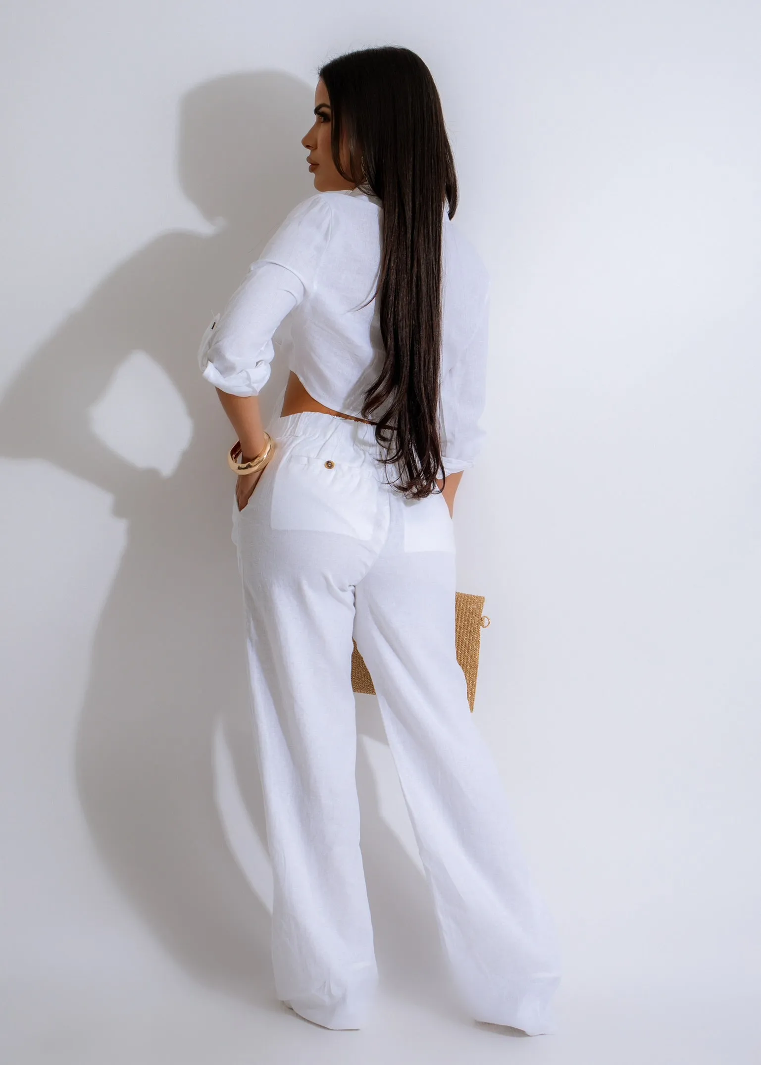 Decision To Leave Linen Pant White