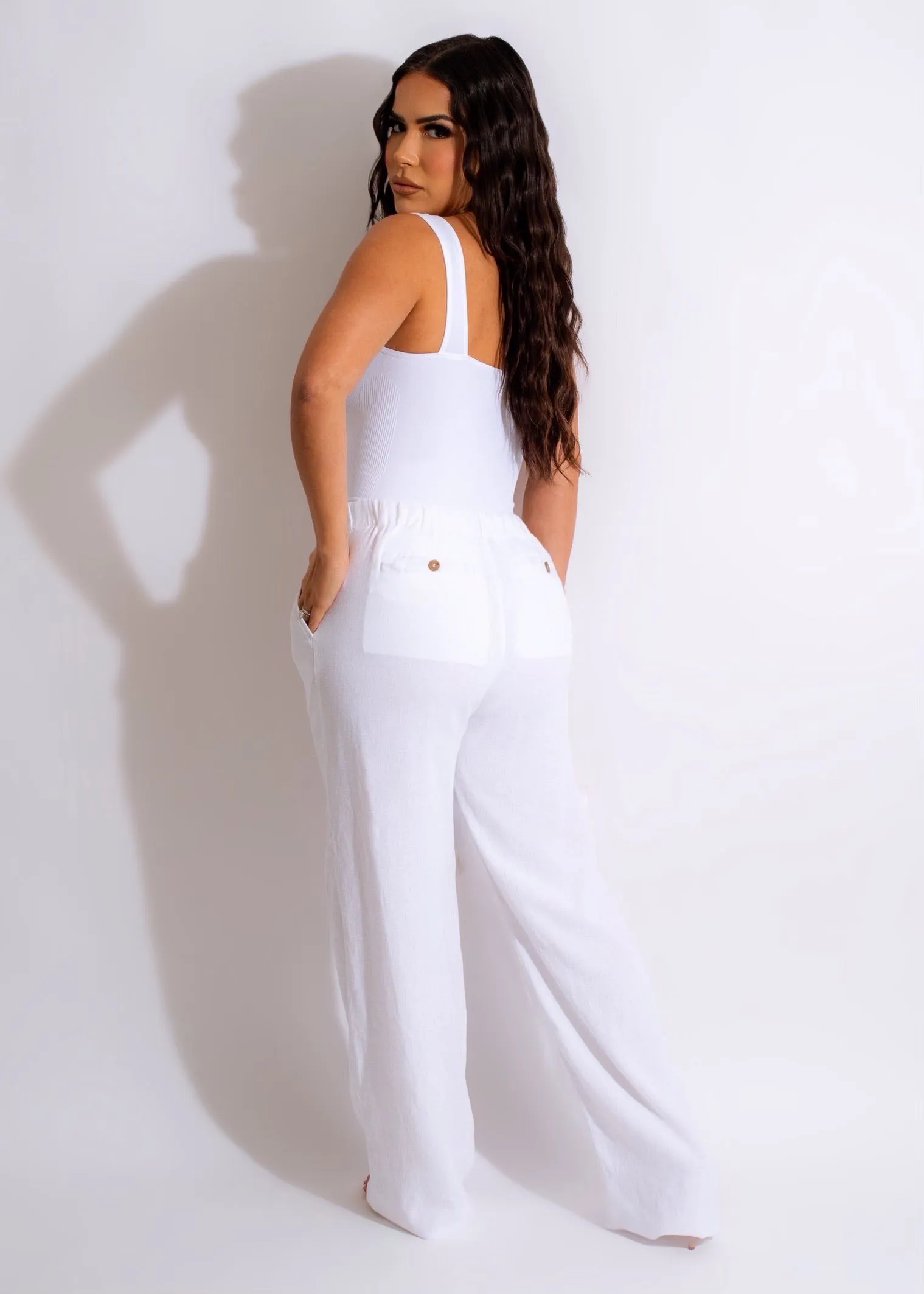 Decision To Leave Linen Pant White