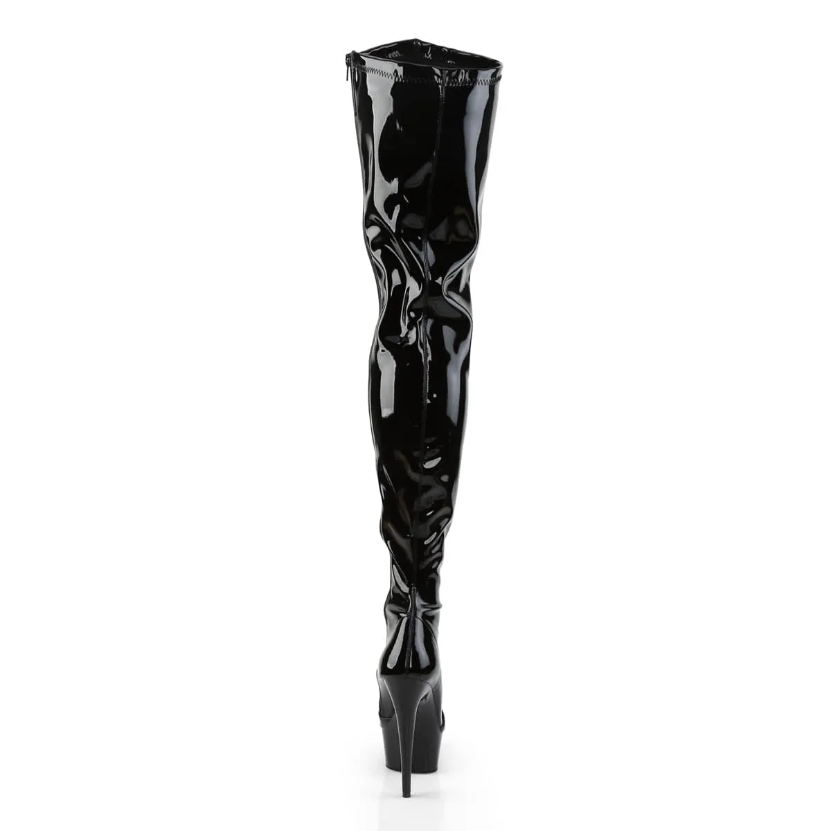 DELIGHT-4000 Black Thigh High Boots