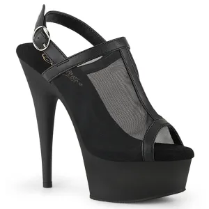 DELIGHT-636 Mesh Upper 6 Inch Heel Platform Sandal