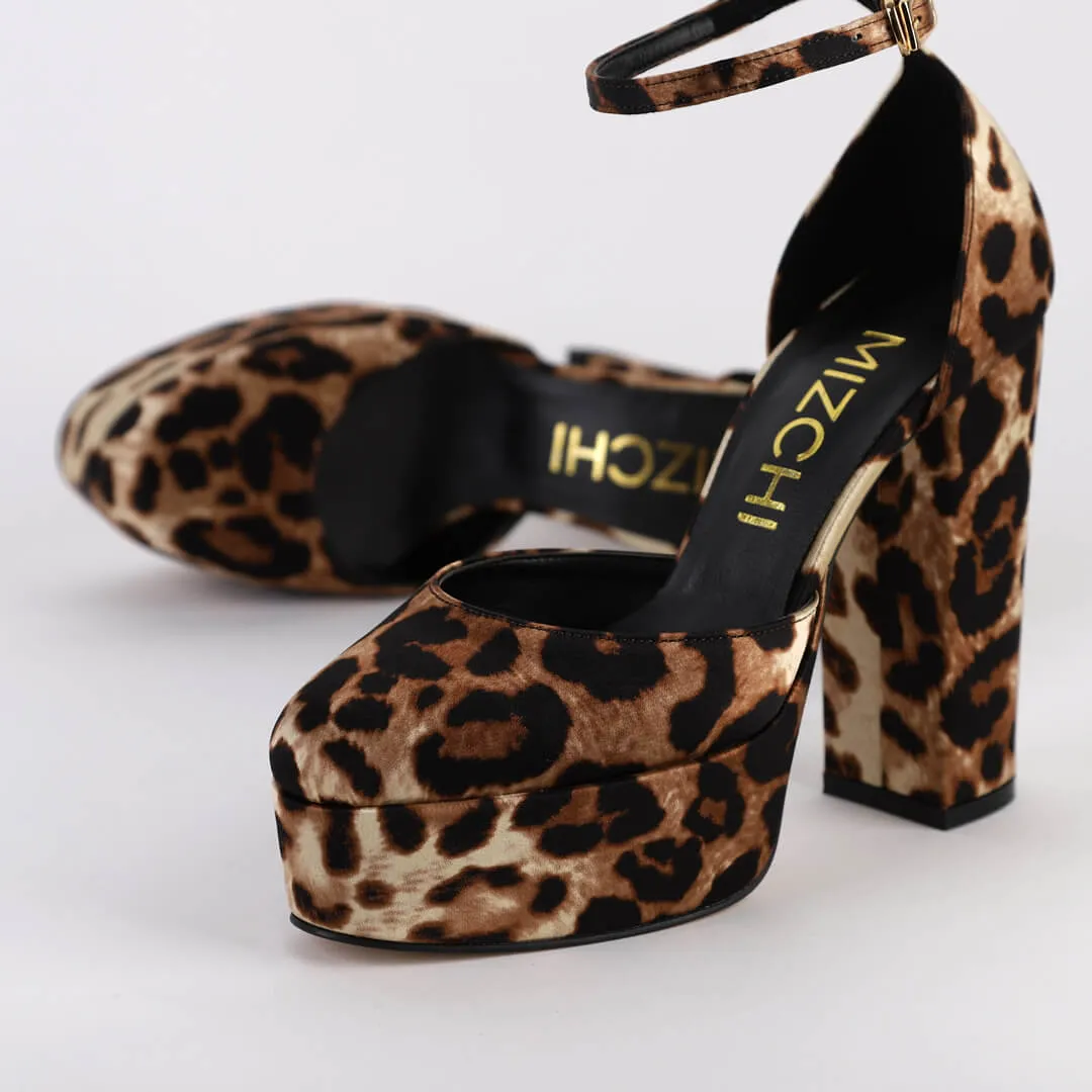 DESCARDO - leopard silk platform