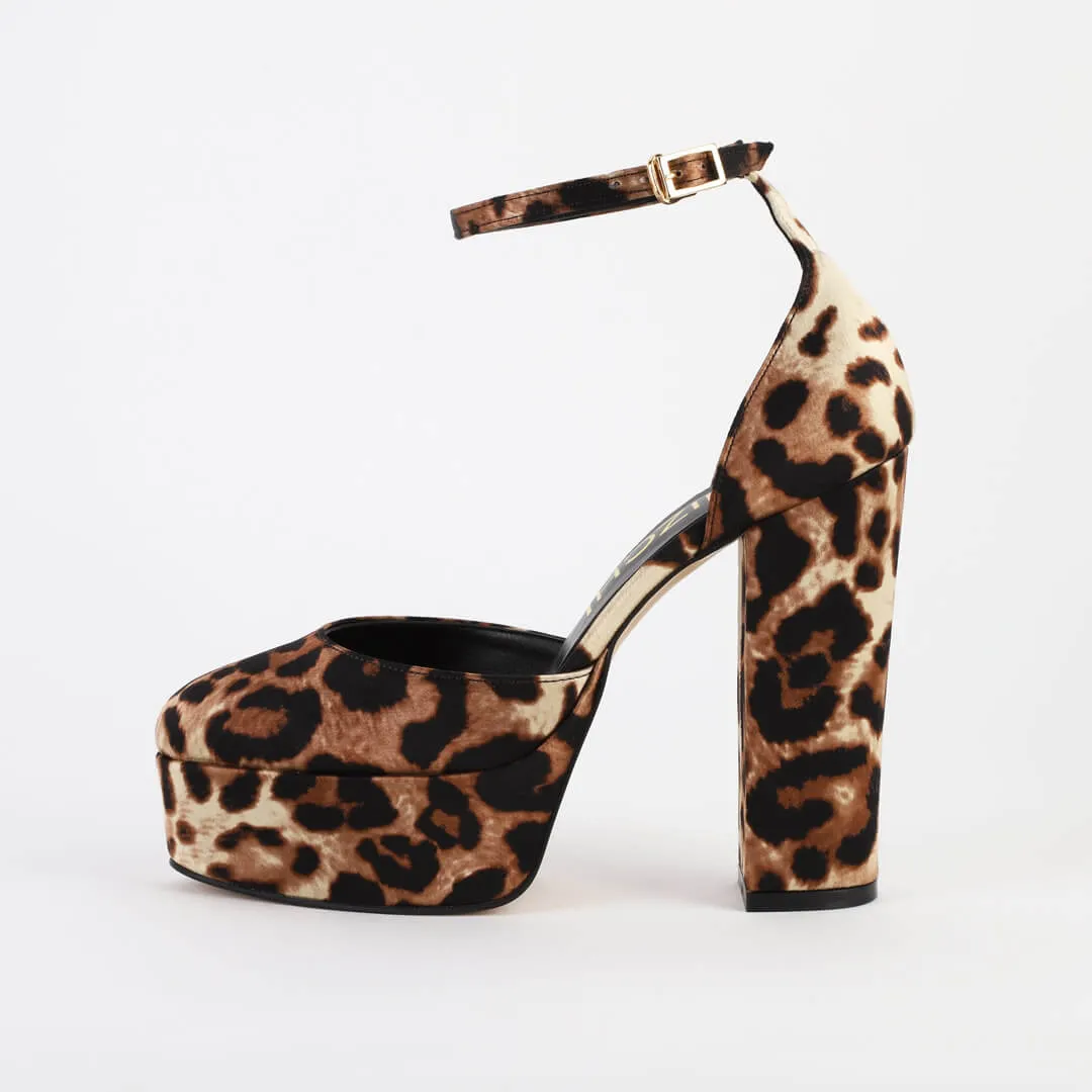 DESCARDO - leopard silk platform