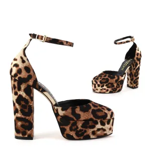 DESCARDO - leopard silk platform