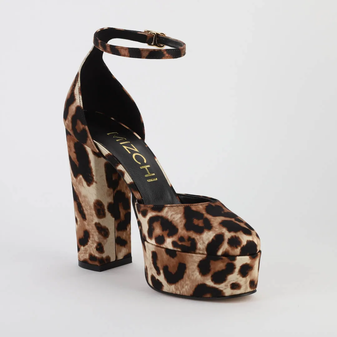 DESCARDO - leopard silk platform