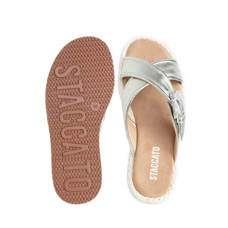 EF003-GLD Espadrilles Sandals - Gold