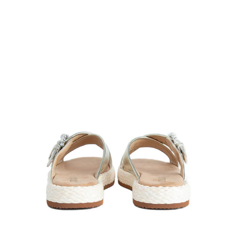 EF003-GLD Espadrilles Sandals - Gold