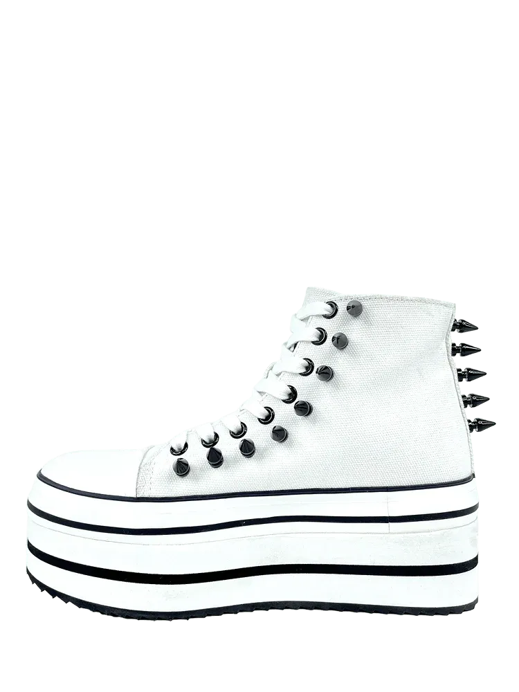 ELEVATION SPIKE WHITE PLATFORM SNEAKERS