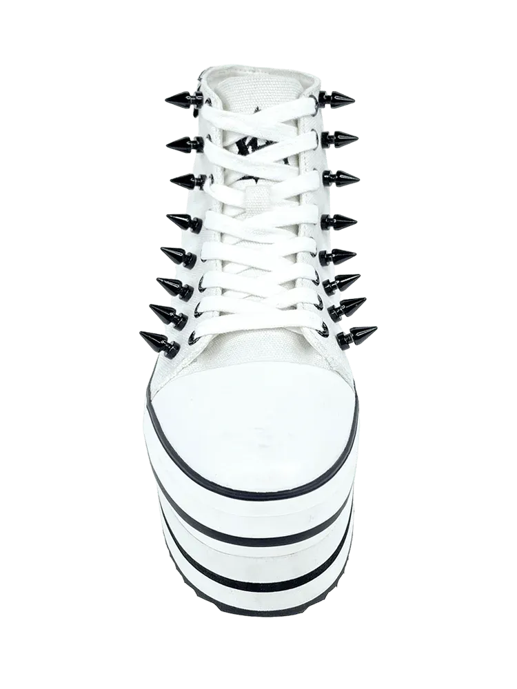 ELEVATION SPIKE WHITE PLATFORM SNEAKERS