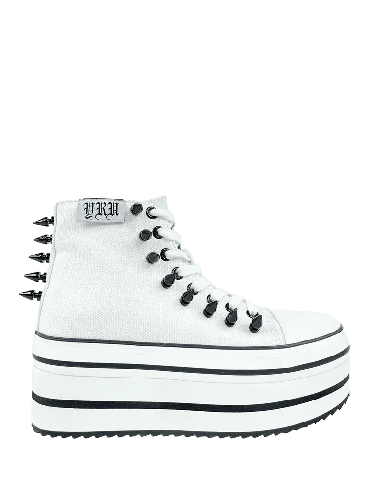 ELEVATION SPIKE WHITE PLATFORM SNEAKERS