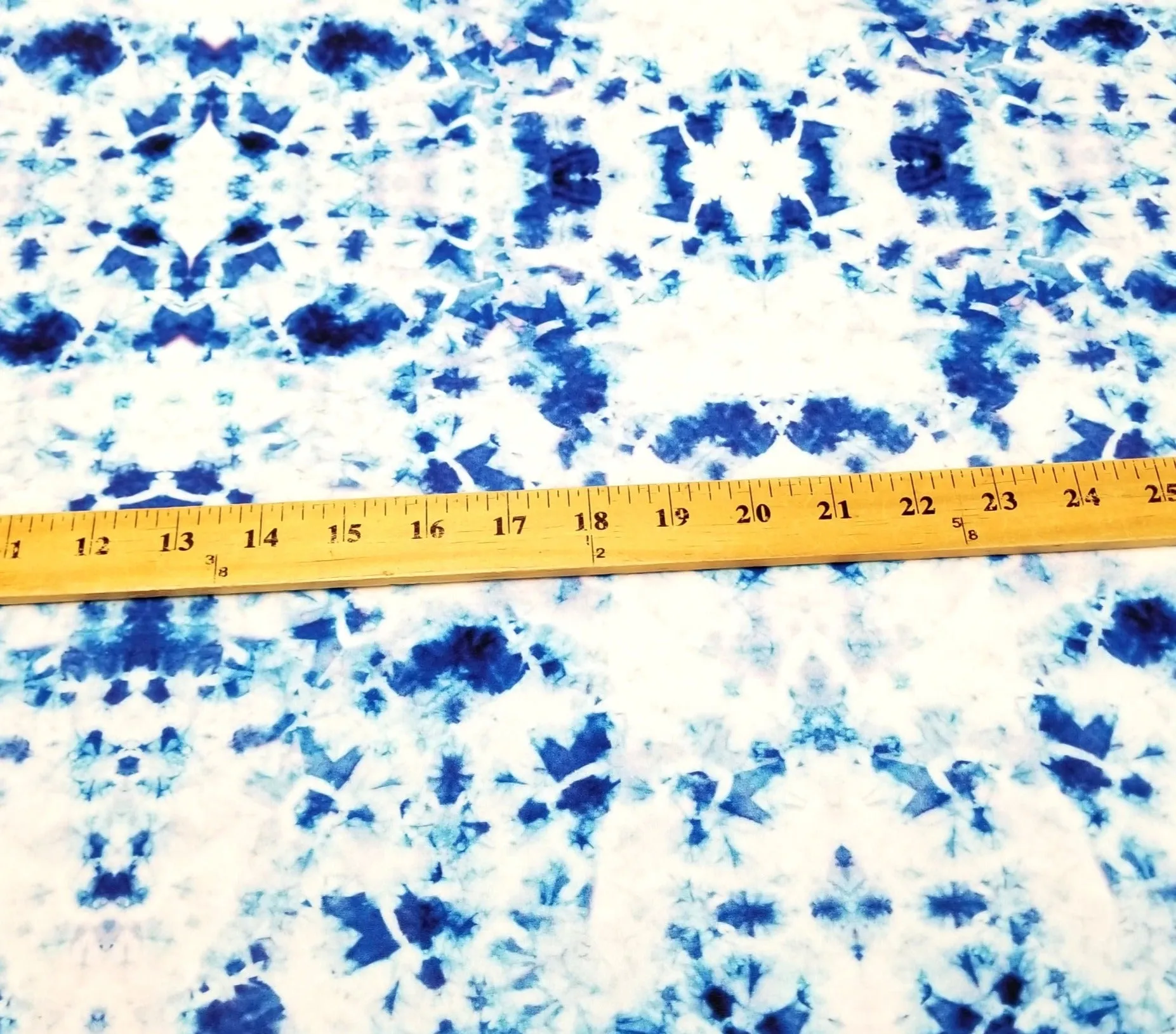 End of BOlt: 2 yards of Polyester Spandex Matte Tie Dye Swim/Activewear Knit- remnant