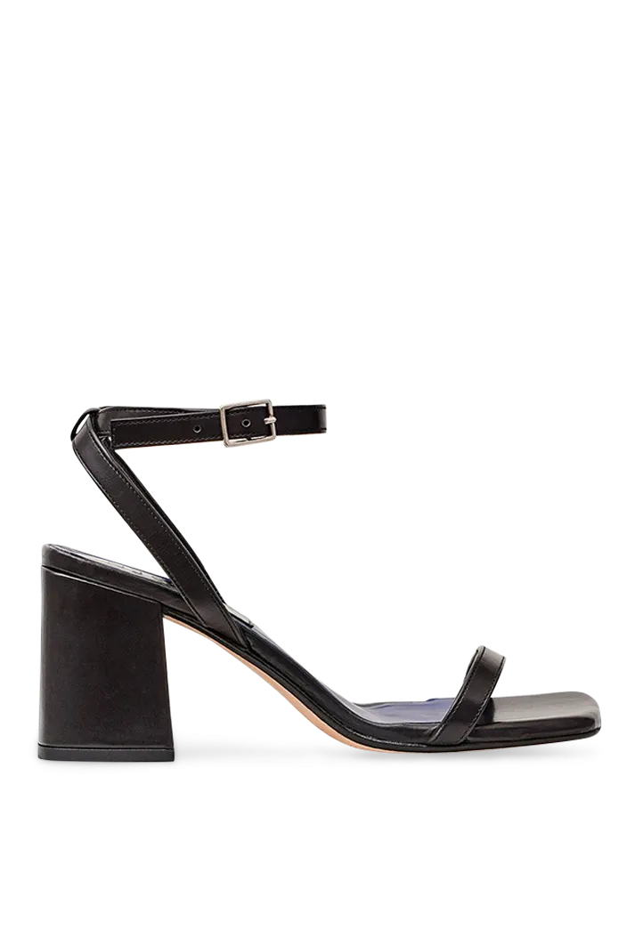 Essential Block Heel Black Sandal