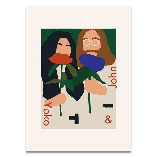 Fashion Funny Figure John & Yoko Posters