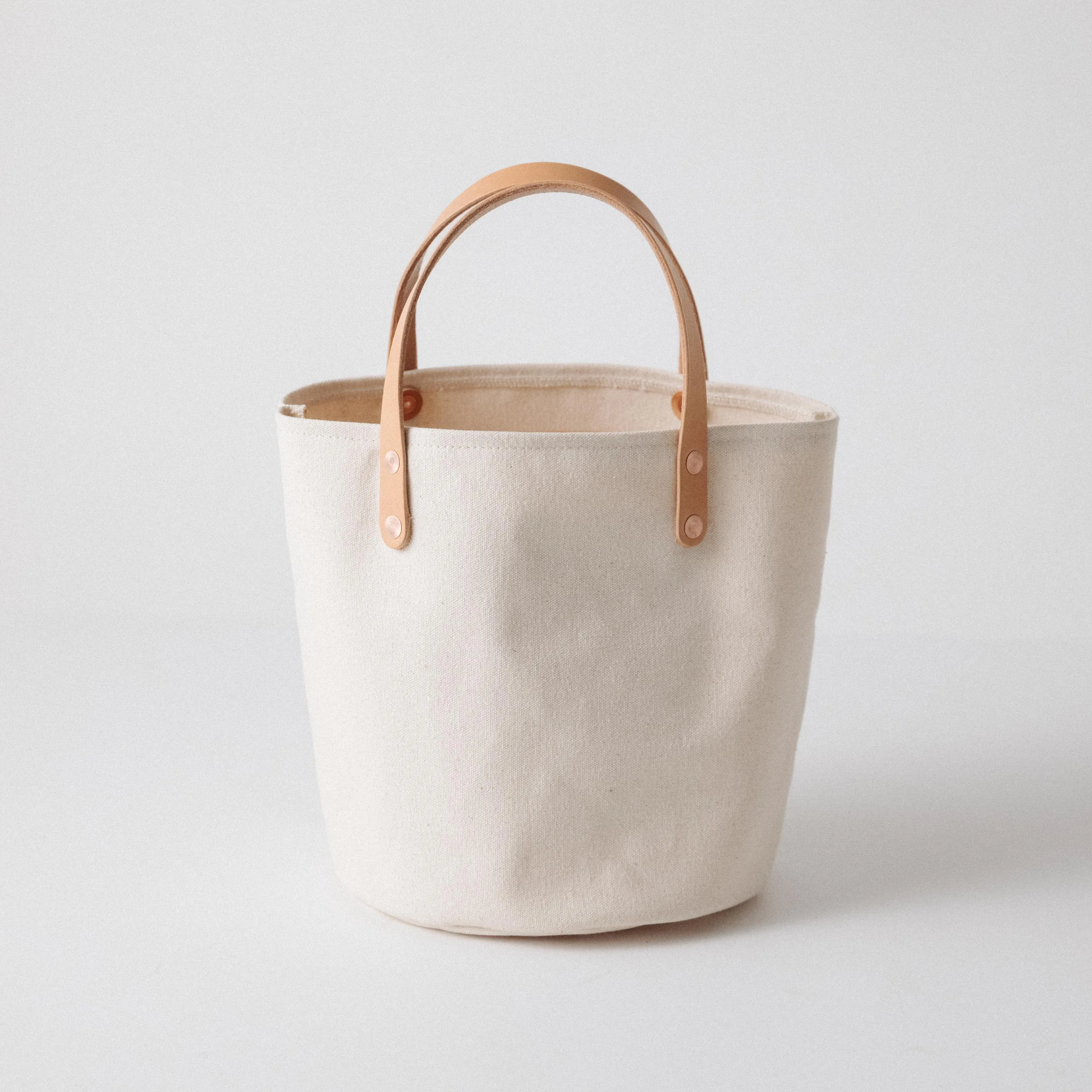 Field Tan Canvas Bucket Tote