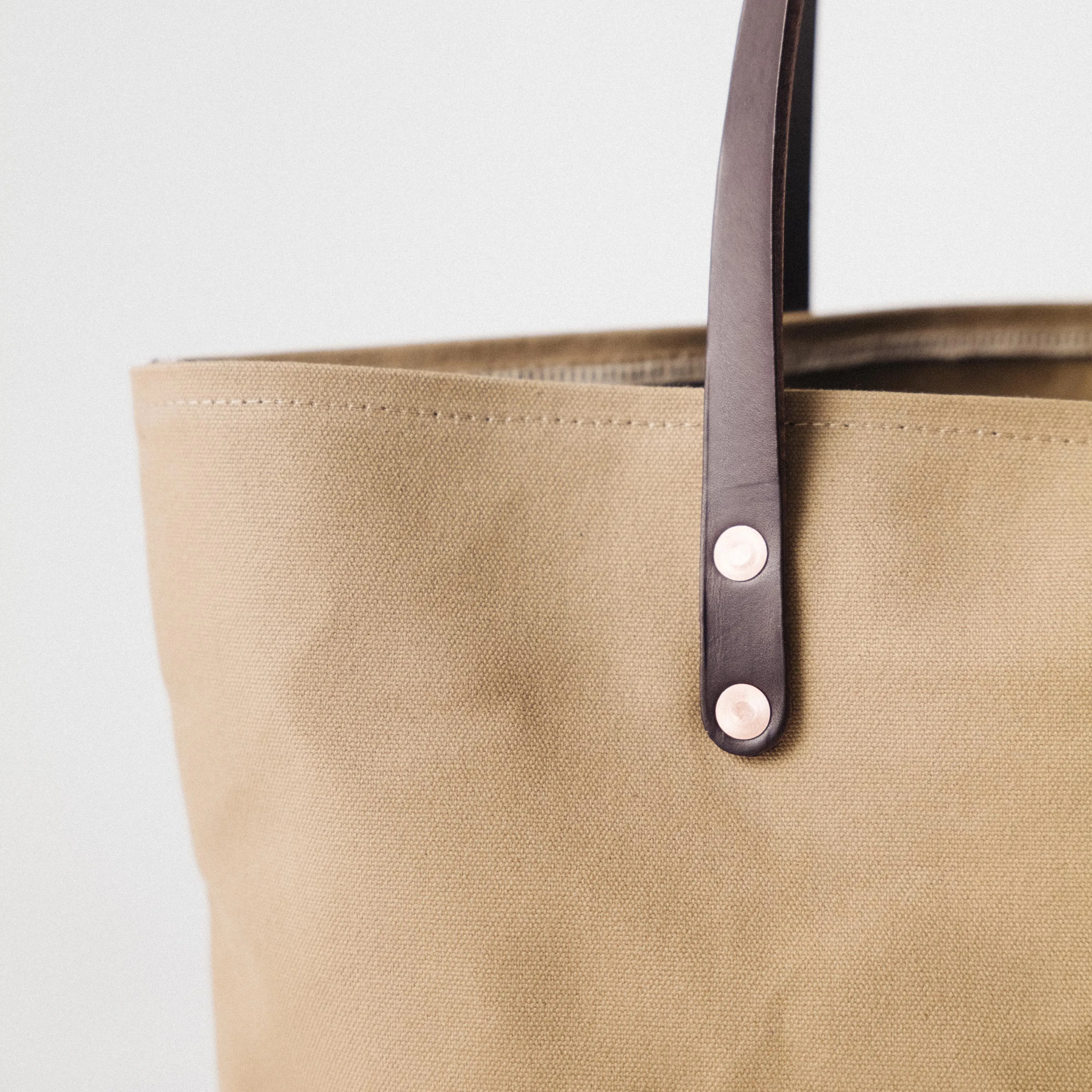 Field Tan Canvas East West Panel Tote