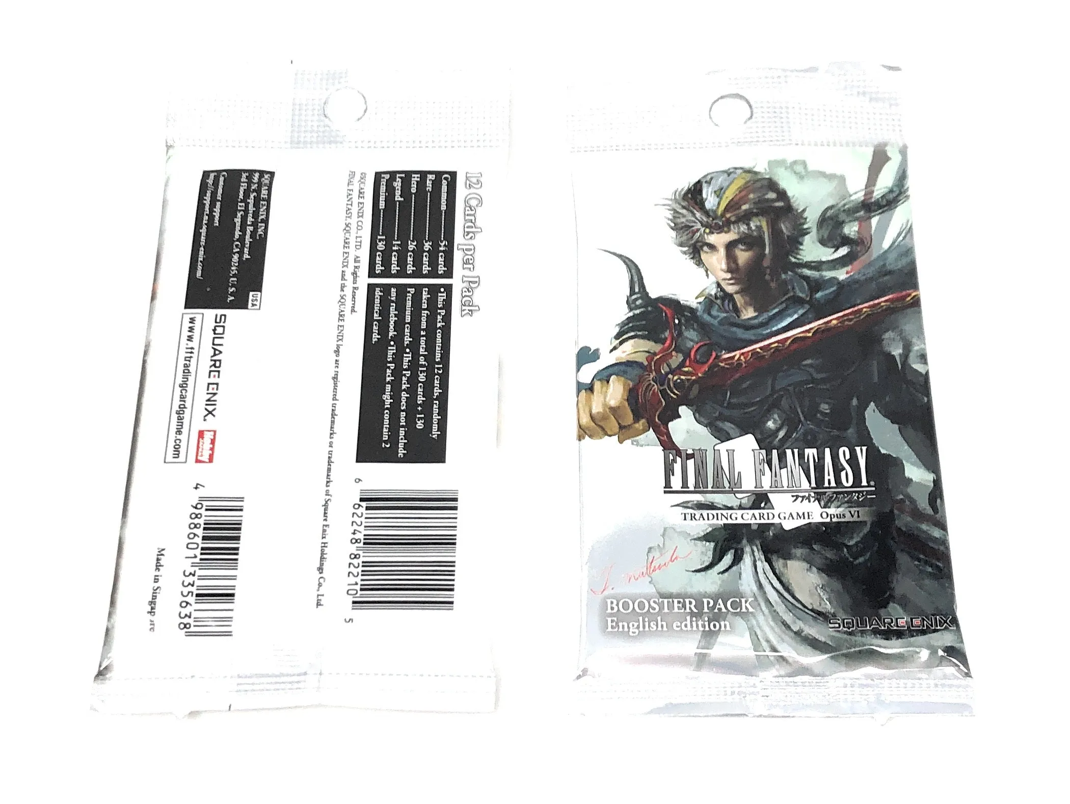 Final Fantasy Opus 6 Trading Card Game 5 Booster Packs