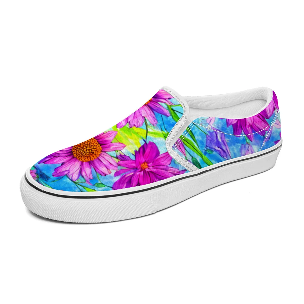 Flowers Collection - Unisex Slip-On Canvas Sneakers