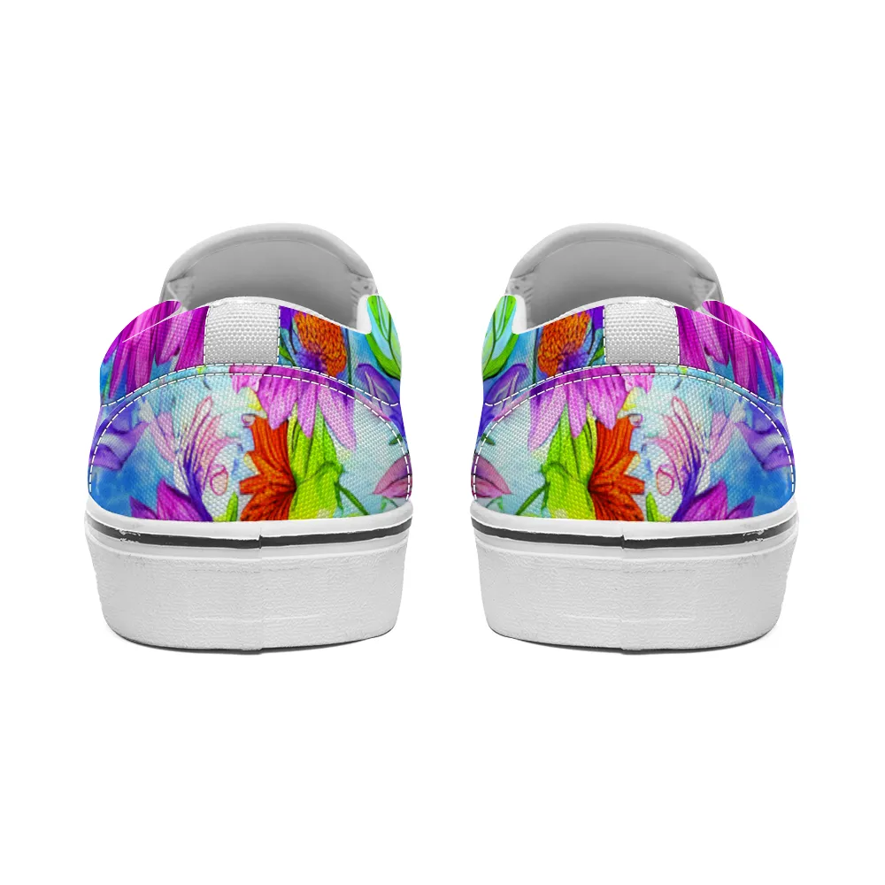 Flowers Collection - Unisex Slip-On Canvas Sneakers