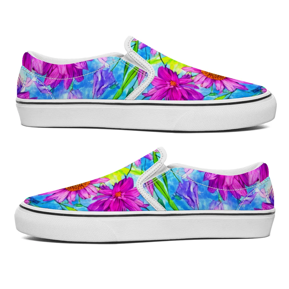 Flowers Collection - Unisex Slip-On Canvas Sneakers