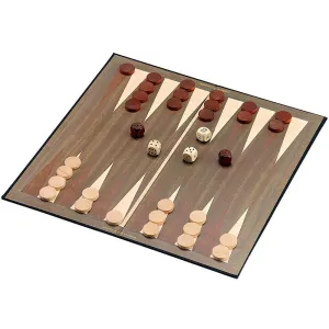 Folding Backgammon Board - 15" Board & Playing Pieces