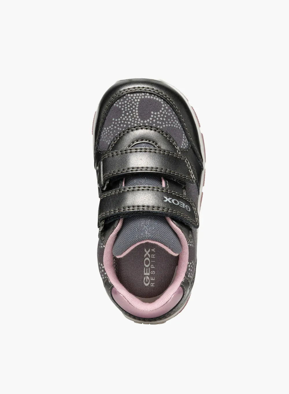 Geox Heira Baby Girl Trainers in Grey/Pink